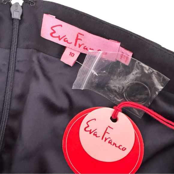 EVA FRANCO NAVY BLUE TAILORED MINI SKIRT SZ 10 NWT - Picture 9 of 9